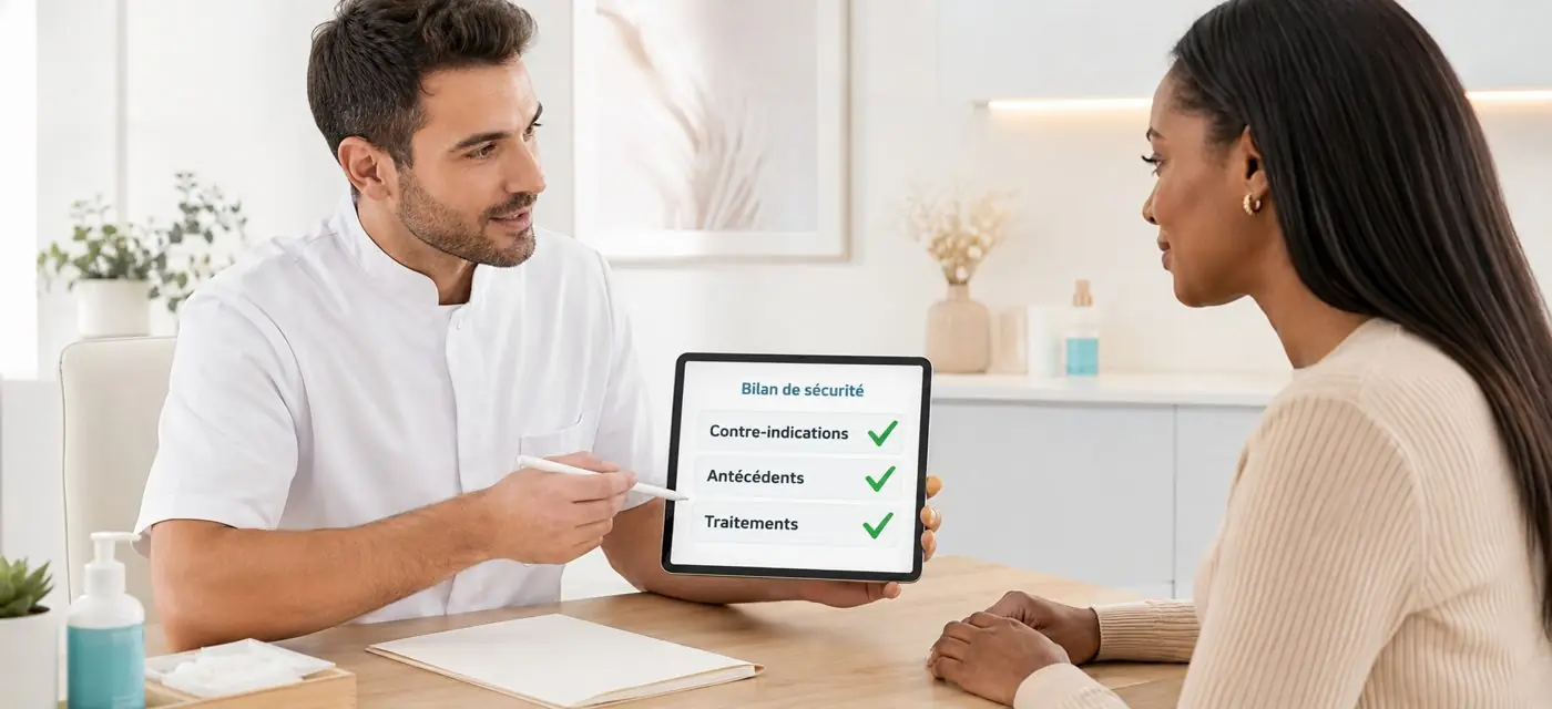 Bilan de sécurité — encadrement par des professionnels de santé