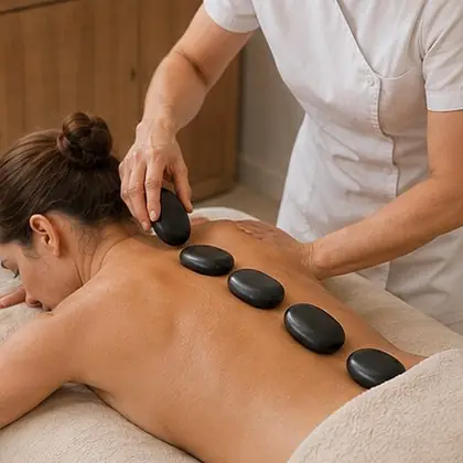 Massage pierres chaudes